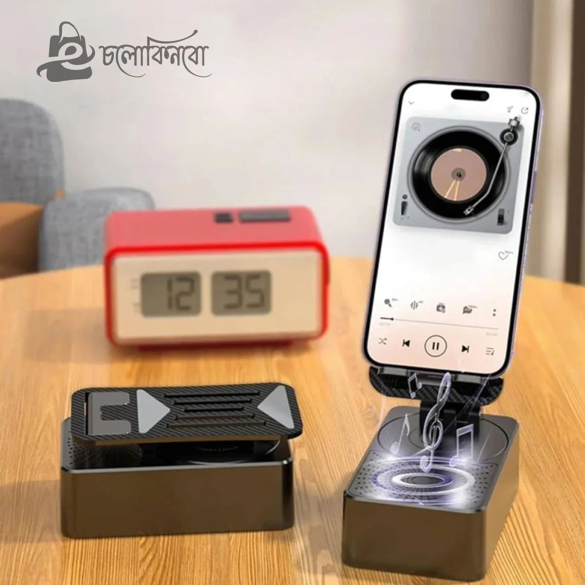 3-in-1 Bluetooth Speaker Phone Stand with Power Bank-2009202512
