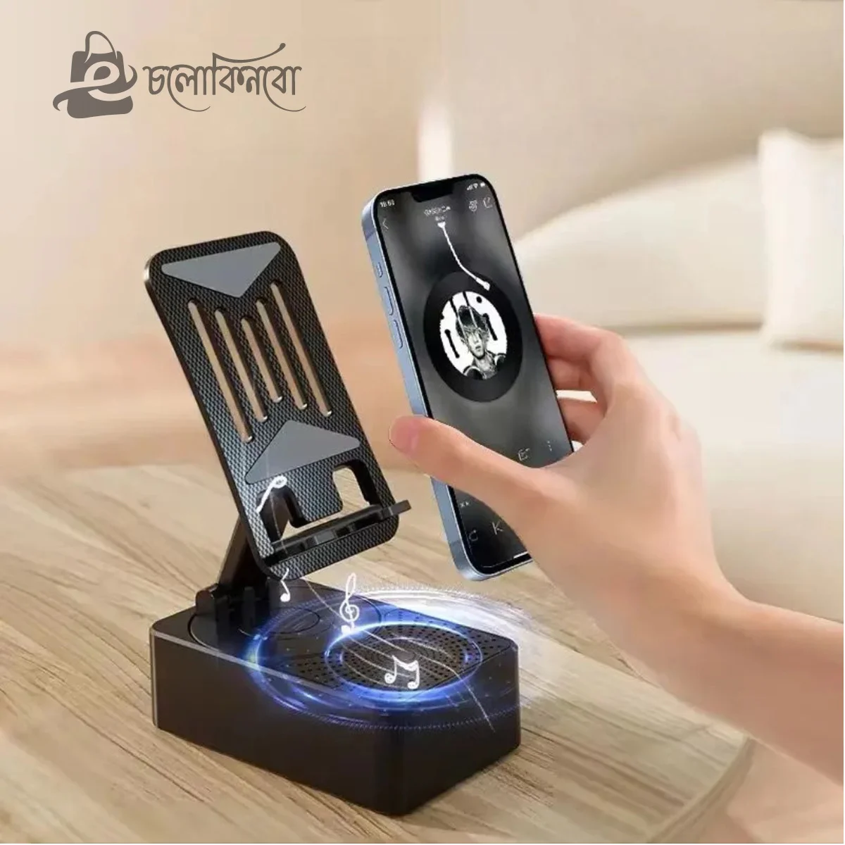 3-in-1 Bluetooth Speaker Phone Stand with Power Bank-2009202515