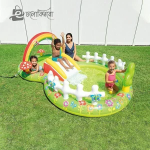 INTEX ChildrenS Inflatable Swimming Pool Slide Thickening Fountain Ocean With Electric Pump-2801202605
